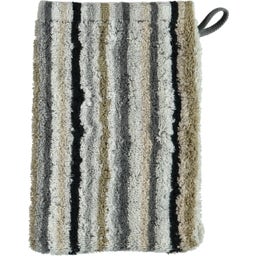 Waschhandschuh Lifestyle Streifen 16 x 22 cm - kiesel 37