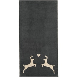 Cawö Handtuch Alpenchic Hirsche 50 x 100 cm - granit 73