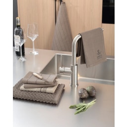 Cawö Tea Towel Nature Stripes - nutmeg