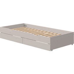 CLASSIC izvlečna postelja s predaloma, 90x190 cm - Siva lazura