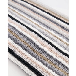 Badteppich Lifestyle Streifen 70 x 120 cm - kiesel 37
