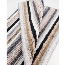 Cawö Badteppich Lifestyle Streifen 60 x 60 cm - kiesel 37