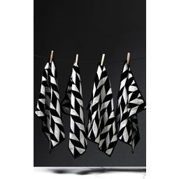Dutchdeluxes Placemats - Black & White, 4 pieces - Fishbone