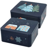 Birkmann Christmas Night Cookie Tin Set, Large