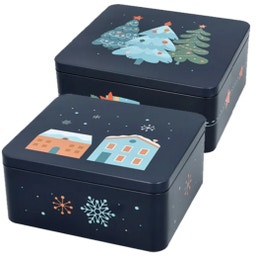 Set di Scatole per Biscotti - Christmas Night Grande - 1 set