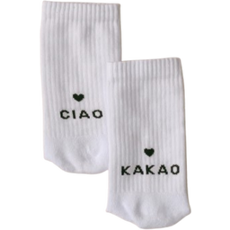 Eulenschnitt Socken weiß - Ciao Kakao - S (35-38)