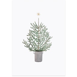 Eulenschnitt Tarjeta de Acuarela - Christmas Tree