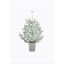 Eulenschnitt Akvarelna kartica - Christmas Tree