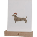 Watercolour Card, Christmas Dachshund