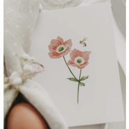 Eulenschnitt Watercolour Card - Flower Bee