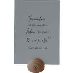 Eulenschnitt Spruchkarte - Familie ist