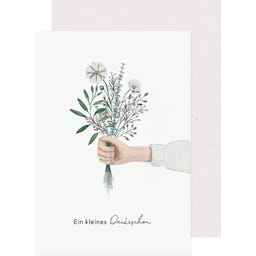 Eulenschnitt Klappkarte Dankesblumen - 1 Stk