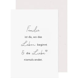 Eulenschnitt Klappkarte Familie - 1 Stk