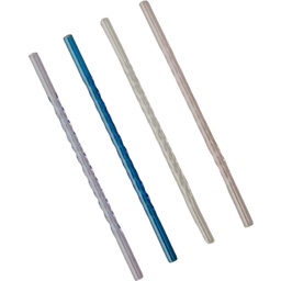 Strohhalme gedreht aus Glas - 20cm im 4er Set - Rosa