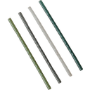 Twisted Glass Straws - Set of 4, Grün