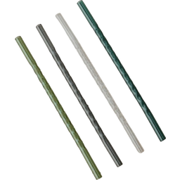 Pailles Torsadées en Verre - 20 cm par Lot de 4 - Grün