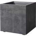 Vaso Quadro Millenium con Serbatoio d'Acqua - Antracite, 25 cm