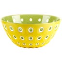 Bowl Ø20cm LE MURRINE, Saffron Yellow/White/Water Lily Green