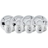 Moka Carosello Porseleinen Witte Kopjes, 8 Stuks