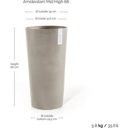 Ecopots Amsterdam Pflanztopf Mid High 66 - Taube