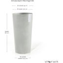 Ecopots Amsterdam Pflanztopf Mid High 66 - Weissgrau