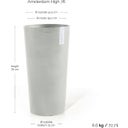 Ecopots Amsterdam Pflanztopf High 76 - Weissgrau