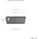 Bruges Planter with Water Reservoir 45 cm - Grey