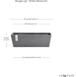 Bruges Planter with Water Reservoir 45 cm - Grey