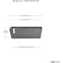 Bruges Blomlåda med Vattenreservoar 55 cm - Grå