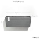 Ecopots Bruges Hanging Planter-  55 cm, Grey - 1 item