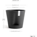 Ecopots Venice 2 - Dark Grey - Ø 20 cm, A 17,5 cm