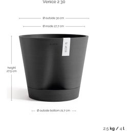Ecopots Venice 2 Gris Foncé - Ø 30 cm, hauteur 27,5 cm