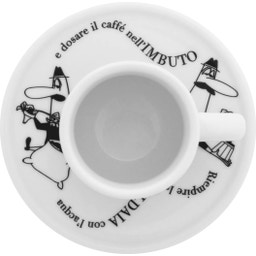 Moka Carosello skodelice iz belega porcelana, 8 kosov