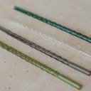 Pailles Torsadées en Verre - 20 cm par Lot de 4 - Grün