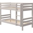 CLASSIC Bunk Bed with Vertical Ladder, 90 x 200 cm - Grey glazed