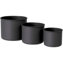Livlig Metal Flower Pot, Set of 3 - anthracite