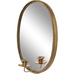 Miroir avec Bougeoir « Louise » laiton antique