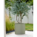 LIVLIG Blumentopf Metall 3er Set - moosgrau