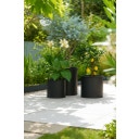 Livlig Metal Flower Pot, Set of 3 - anthracite
