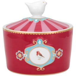 Pip Studio Love Birds Sugar Bowl - Red/Pink