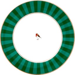 Pip Studio Love Birds Striped Green Plate - 21 cm