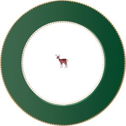 Pip Studio Teller Love Birds Deer Dark Green - 17 cm