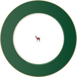 Pip Studio Love Birds Deer Dark Green Plate - 26,5 cm