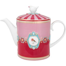 Pip Studio Love Birds Teapot - Red/Pink