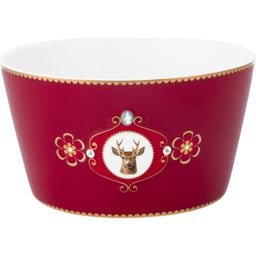 Pip Studio Love Birds Deer Bowl, 15 cm - Dark Red