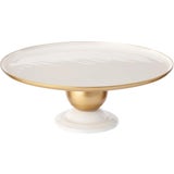 Tortenteller Metal Sphere White-Gold 32 x 12,5 cm