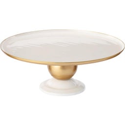 Tortenteller Metal Sphere White-Gold 32 x 12,5 cm - 1 Stk