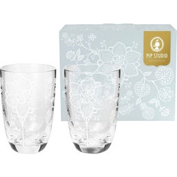 Longdrink Gläser Blume Weiß Lily & Lotus 2er-Set - 2 Stück