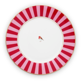 Pip Studio Teller Love Birds gestreift Rot/Rosa