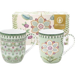 Pip Studio Becher klein Lily & Lotus 2er-Set - Hellgrün